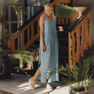 Allure Linen Fugue Dress - Linen Tales 