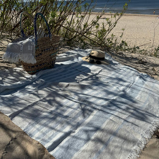 Allure Stripe Linen Blanket - Linen Tales 4