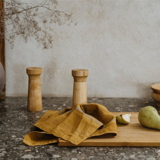 Amber Bronze Stripes Linen Napkins Set of 2 - Linen Tales 2