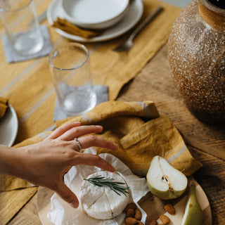 Amber Bronze Stripes Linen Napkins Set of 2 - Linen Tales 4