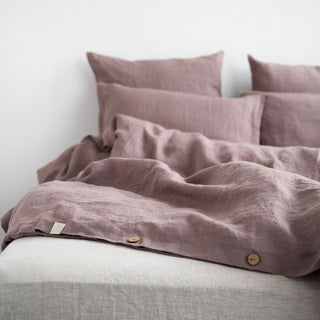 Ashes of Roses Linen Duvet Cover Set - Linen Tales 