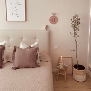 Ashes of Roses Linen Pillowcase with Frills - Linen Tales 3