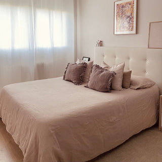 Ashes of Roses Linen Pillowcase with Frills - Linen Tales 4