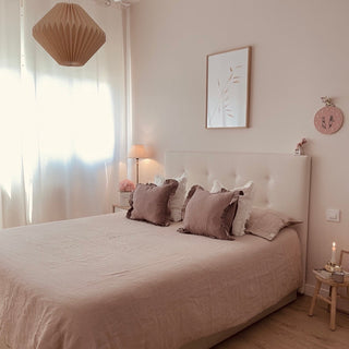 Ashes of Roses Linen Pillowcase with Frills - Linen Tales 2