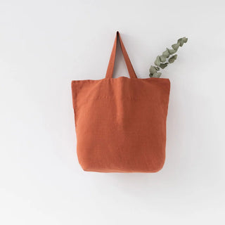 Baked Clay Linen Big Bag - Linen Tales 