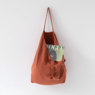 Baked Clay Linen Big Bag - Linen Tales 