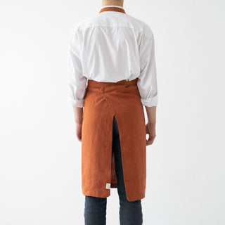 Baked Clay Linen Chef Apron - Linen Tales 3