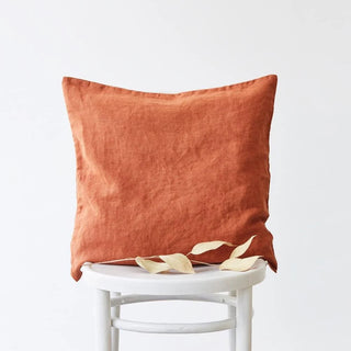 Baked Clay Linen Cushion Cover - Linen Tales 