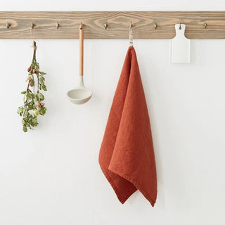 Baked Clay Linen Kitchen Towel - Linen Tales 