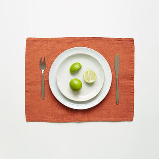 Baked Clay Linen Placemat - Linen Tales 