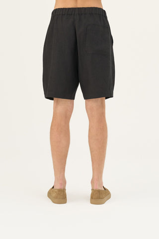 Black Linen Amabilis Shorts - Linen Tales Global 7