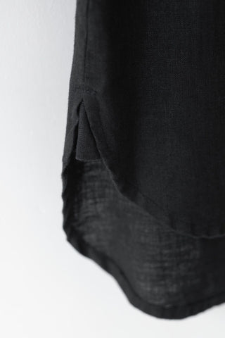 Black Linen Larch Shirt - Linen Tales Global 9