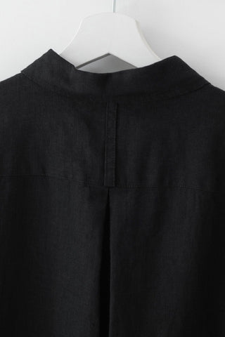 Black Linen Larch Shirt - Linen Tales Global 11