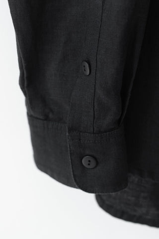 Black Linen Larch Shirt - Linen Tales Global 10