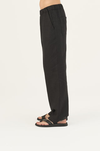 Black Linen Sensus Trousers - Linen Tales Global 5