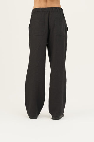 Black Linen Sensus Trousers - Linen Tales Global 6