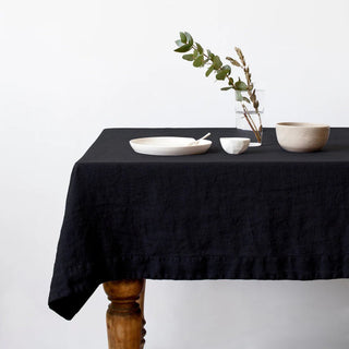 Black Linen Tablecloth - Linen Tales 