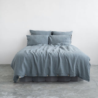 Blue Fog Linen Duvet Cover Set - Linen Tales 