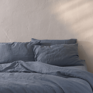 Blue Fog Linen Duvet Cover Set - Linen Tales 