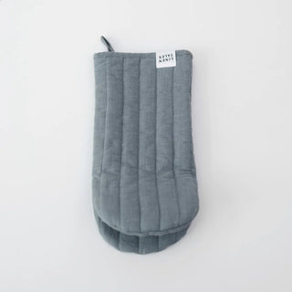 Blue Fog Linen Oven Mitt - Linen Tales 