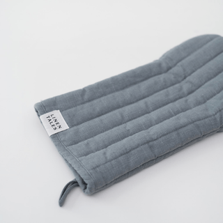 Blue Fog Linen Oven Mitt - Linen Tales 
