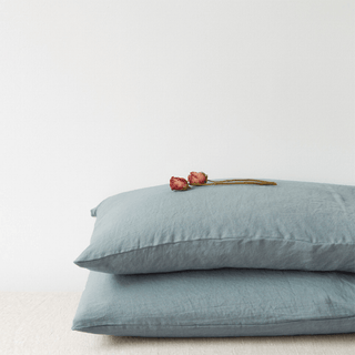 Blue Fog Linen Pillowcase - Linen Tales Global 1