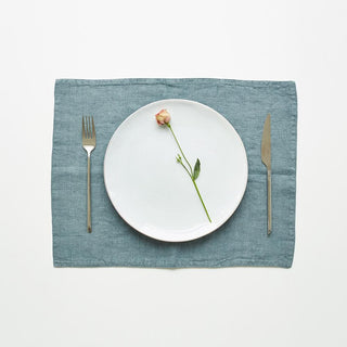 Blue Fog Linen Placemat - Linen Tales 1