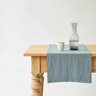 Blue Fog Linen Table Runner - Linen Tales 1