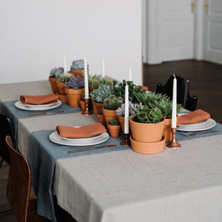 Blue Fog Linen Table Runner - Linen Tales 2