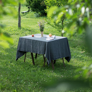 Blue Fog Linen Tablecloth - Linen Tales 