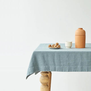 Blue Fog Linen Tablecloth - Linen Tales 