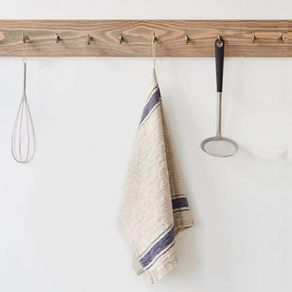 Blue Stripe Vintage Linen Kitchen Towel - Linen Tales 