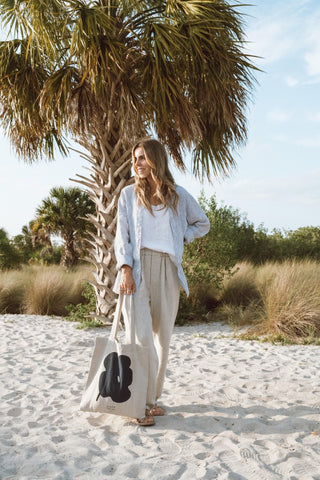 Blue White Stripes Linen Larch Shirt - Linen Tales 5