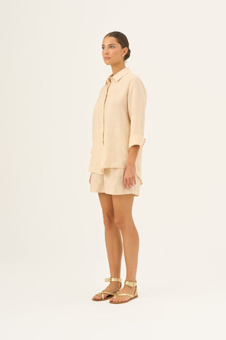 Brazilian Sand Linen Azalea Shirt - Linen Tales Global 2