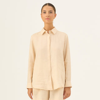 Brazilian Sand Linen Azalea Shirt - Linen Tales Global 1