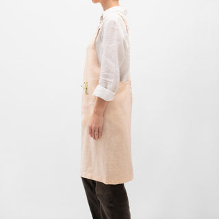Brazilian Sand Linen Crossback Apron - Linen Tales Global 