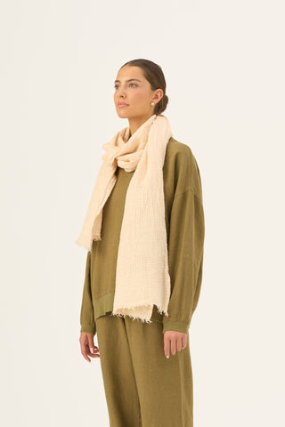 Brazilian Sand Linen Dandelion Scarf - Linen Tales Global 