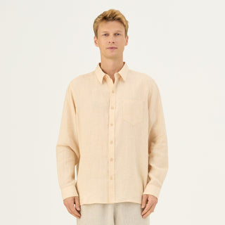 Brazilian Sand Linen Larch Shirt - Linen Tales Global 1