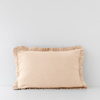 Brazilian Sand Linen Pillowcase with Frills - Linen Tales Global 
