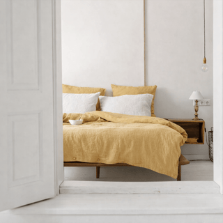 Butter Linen Duvet Cover Set - Linen Tales Global 