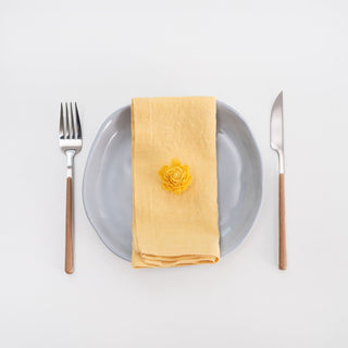 Butter Linen Napkins Set of 2 - Linen Tales Global 