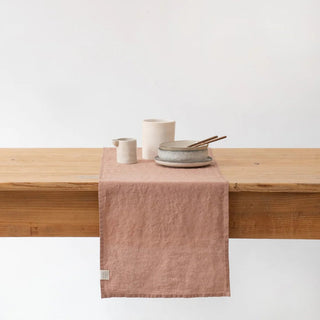 Cafe Creme Lightweight Linen Table Runner - Linen Tales 