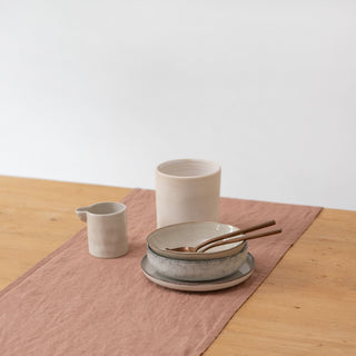 Cafe Creme Lightweight Linen Table Runner - Linen Tales 