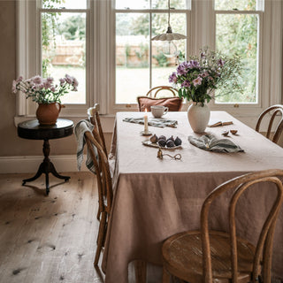 Cafe Creme Lightweight Linen Tablecloth - Linen Tales 