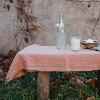 Cafe Creme Linen Tablecloth - Linen Tales 