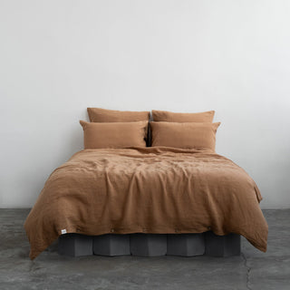 Camel Linen Duvet Cover Set - Linen Tales 