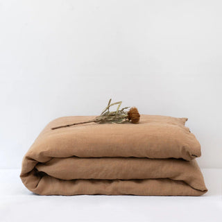 Camel Linen Duvet Cover - Linen Tales 1