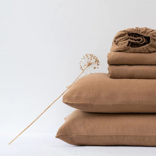 Camel Linen Sheet Set - Linen Tales 