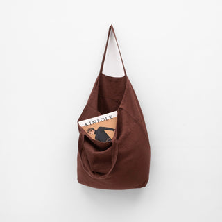 Chocolate Linen Big Bag - Linen Tales Global 2