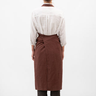 Chocolate Linen Chef Apron - Linen Tales Global 3